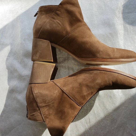 Eileen Fisher Liesel Nubuck Leather Booties Sz 10 - Picture 10 of 12